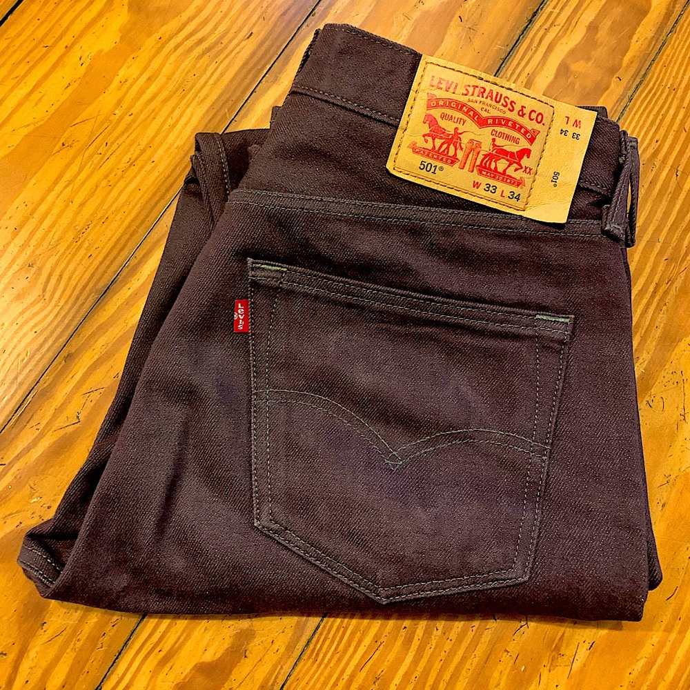 Vintage Purple Levi’s 501 Cone Mills White Oak Denim